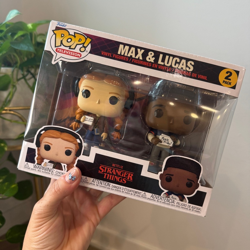 Funko Pop Stranger Things Max & Lucas 2-Pack Vinyl Figures Netflix NIB Rare